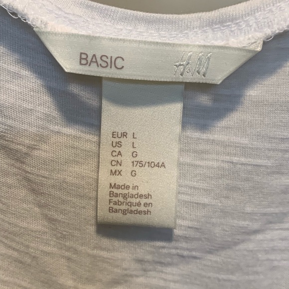 H&M White Cropped Tank Top - Picture 2 of 2